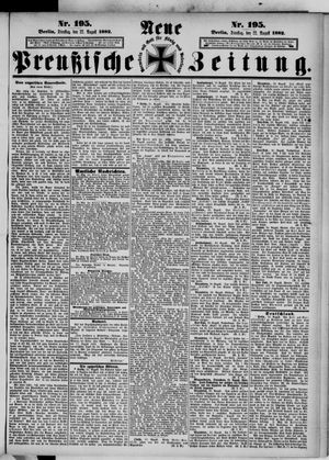 Neue preußische Zeitung vom 22.08.1882