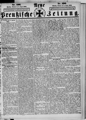Neue preußische Zeitung vom 23.08.1882
