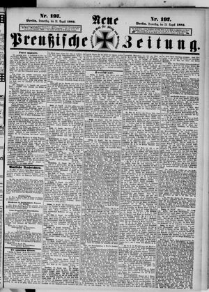 Neue preußische Zeitung vom 24.08.1882