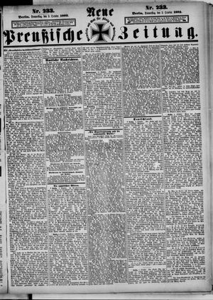Neue preußische Zeitung on Oct 5, 1882