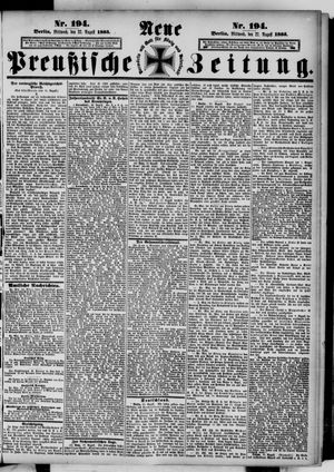 Neue preußische Zeitung vom 22.08.1883
