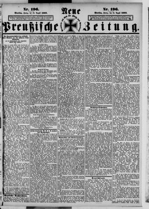 Neue preußische Zeitung vom 24.08.1883