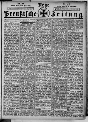 Neue preußische Zeitung vom 20.01.1884