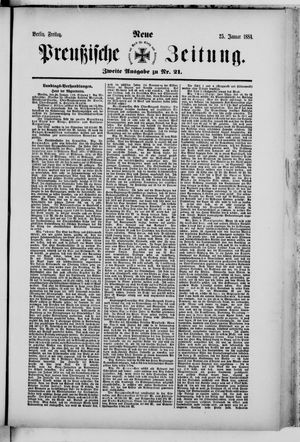 Neue preußische Zeitung vom 25.01.1884