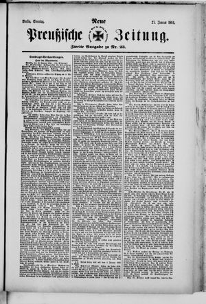 Neue preußische Zeitung vom 27.01.1884