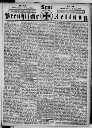 Neue preußische Zeitung vom 29.01.1884