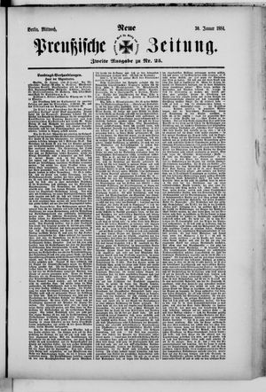 Neue preußische Zeitung vom 30.01.1884