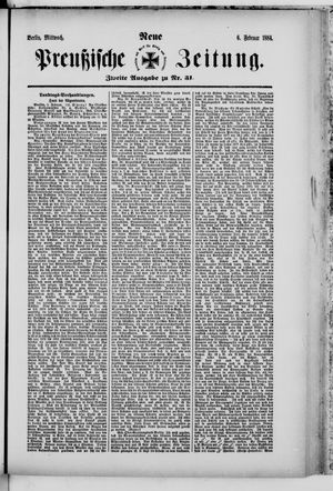 Neue preußische Zeitung vom 06.02.1884