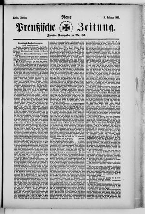 Neue preußische Zeitung vom 08.02.1884