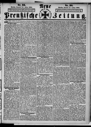 Neue preußische Zeitung on Feb 9, 1884