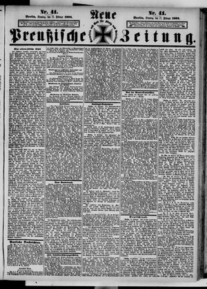 Neue preußische Zeitung vom 17.02.1884