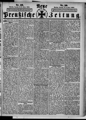Neue preußische Zeitung vom 28.02.1884