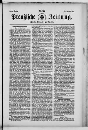 Neue preußische Zeitung vom 29.02.1884