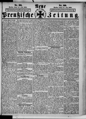 Neue preußische Zeitung vom 11.03.1884