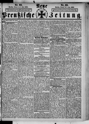 Neue preußische Zeitung on Mar 12, 1884