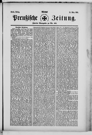 Neue preußische Zeitung vom 14.03.1884