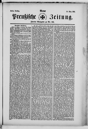Neue preußische Zeitung vom 18.03.1884