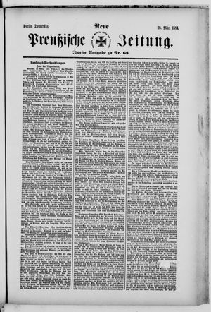 Neue preußische Zeitung vom 20.03.1884