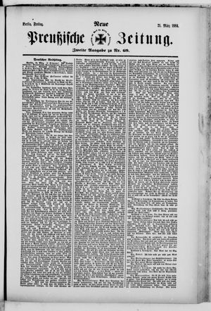 Neue preußische Zeitung vom 21.03.1884