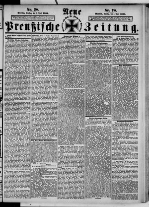 Neue preußische Zeitung vom 01.04.1884