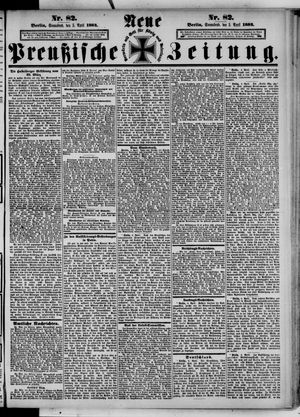 Neue preußische Zeitung vom 05.04.1884