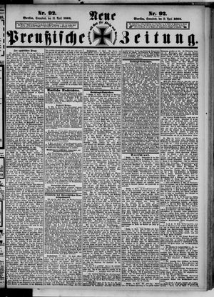 Neue preußische Zeitung vom 19.04.1884