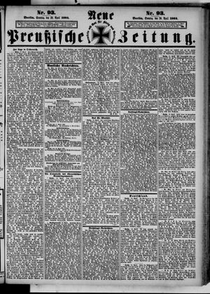 Neue preußische Zeitung vom 20.04.1884