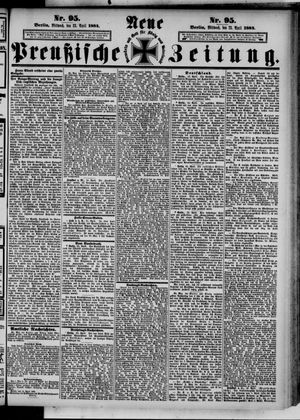 Neue preußische Zeitung vom 23.04.1884