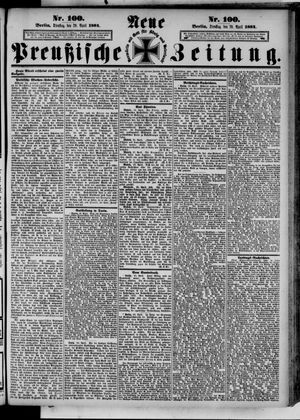 Neue preußische Zeitung vom 29.04.1884