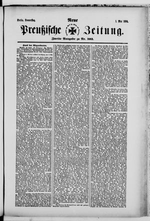 Neue preußische Zeitung on May 1, 1884