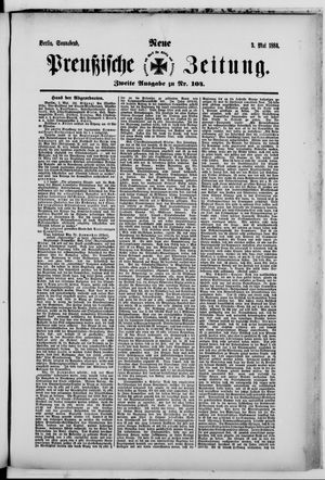 Neue preußische Zeitung vom 03.05.1884