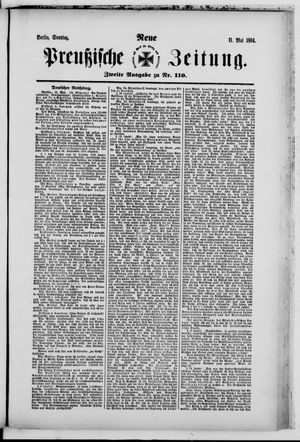 Neue preußische Zeitung vom 11.05.1884