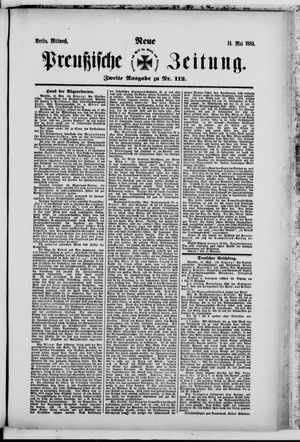 Neue preußische Zeitung vom 14.05.1884