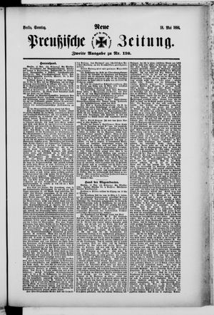 Neue preußische Zeitung vom 18.05.1884
