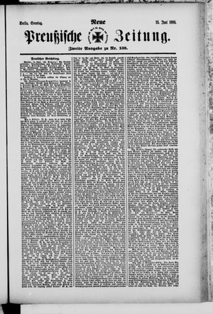 Neue preußische Zeitung vom 15.06.1884