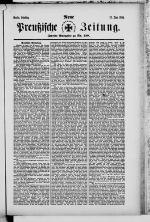 Neue preußische Zeitung vom 17.06.1884