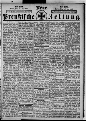 Neue preußische Zeitung vom 01.08.1884