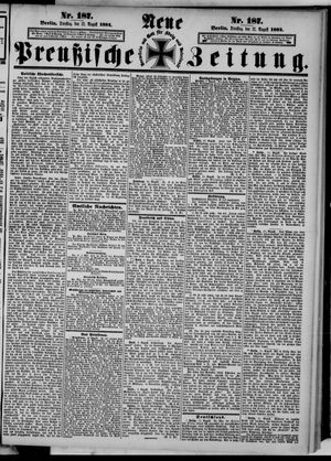 Neue preußische Zeitung vom 12.08.1884