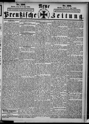 Neue preußische Zeitung vom 22.08.1884