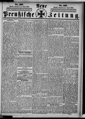 Neue preußische Zeitung on Aug 23, 1884