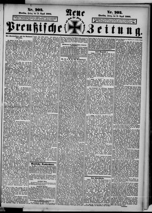 Neue preußische Zeitung vom 29.08.1884