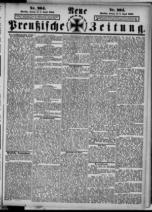 Neue preußische Zeitung vom 31.08.1884