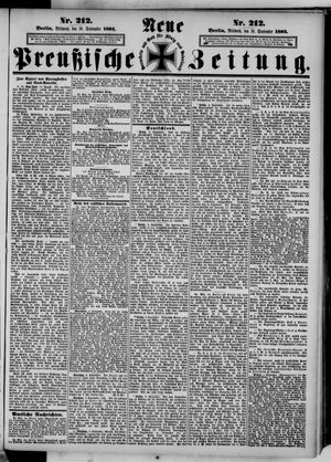 Neue preußische Zeitung vom 10.09.1884