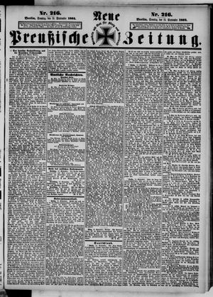 Neue preußische Zeitung vom 14.09.1884