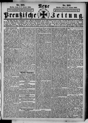 Neue preußische Zeitung vom 16.09.1884