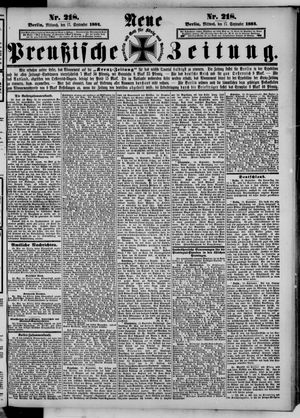Neue preußische Zeitung vom 17.09.1884