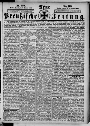 Neue preußische Zeitung vom 18.09.1884