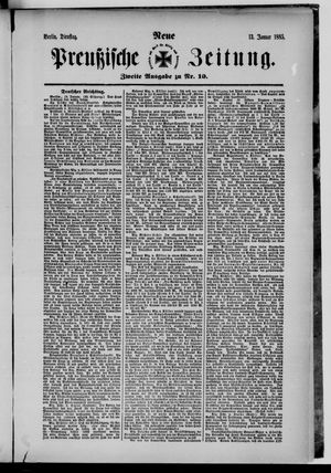 Neue preußische Zeitung vom 13.01.1885