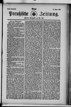Neue preußische Zeitung vom 31.01.1885