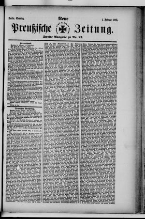 Neue preußische Zeitung vom 01.02.1885